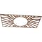Ekena Millwork Hoover Wood Fretwork Pierced Ceiling Medallion, Walnut, 34"W x 17"H x 12 5/8"ID x 1/4"T CMWP34X17X0250HOWA - alternate 2